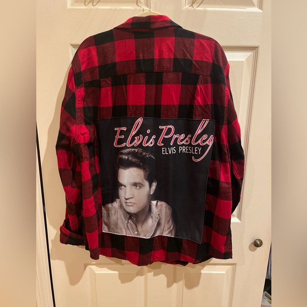 Elvis button down flannel